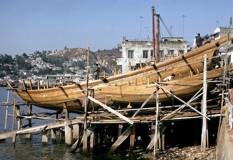 Karsten's junk shipyard at Cheung Chau in the 70s