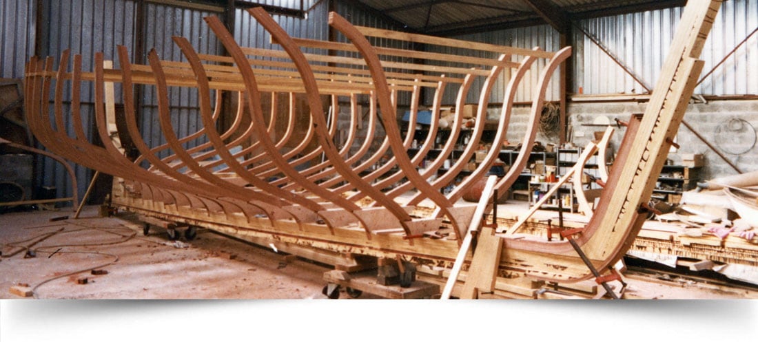 Hull structure of a modern sailing junk